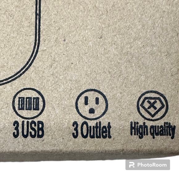 Power Strip Surge Protector 3 AC Outlets 3 illuminated USB Charging Station - Picture 6 of 6